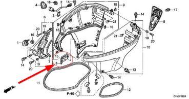 Preview: Honda Ablasschrauben Abdeckung für Honda BF135 / BF150